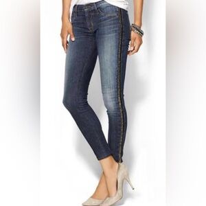 NWT HUDSON LUNA Crop Super Skinny Jeans BRAND NEW GLAM - BEADED 30